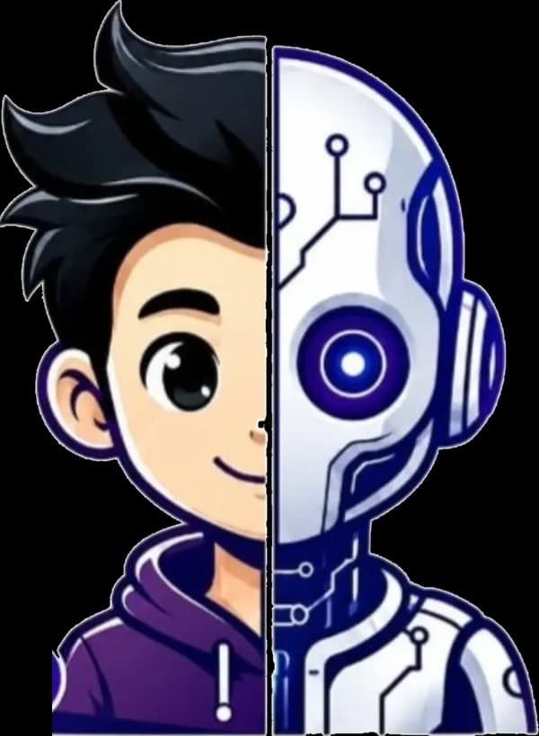 Kaabil, half person and half robot